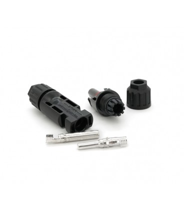 Коннектор MC4 DC 1000V, 30A, медный под зажим,U-образный, под сечение 2.5-6мм², 0.5мОм, огнестойкость UL94-VO, IP67, Q1000 OEM B