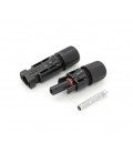 Коннектор MC4 Risin, 1500V, 30A, медный под зажим, под сечение 2.5-10mm2, 0.5mmΩ, огнестойкость UL94-VO, IP68 Q500 Black