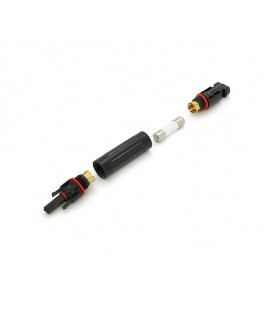 Коннектор RISIN MC4, под встроенный плавкий предохранитель (в комплекте), 20А,1000 В, 0.5mmΩ, огнестойкость UL94-VO,IP67, -40℃--