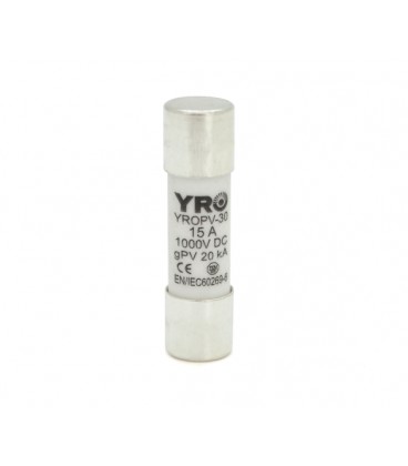 Плавкий предохранитель YROPV-30, 15A, 1000Vdc, 10×38mm, постоянное напряжение, 20 штук в упаковке, цена за 1 штуку