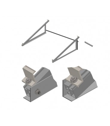 Комплект альбомной системы креплений НА 2 ФОТОМОДУЛЯ/размер модуля( 2278х1133х35)(угол 30,алюминий)