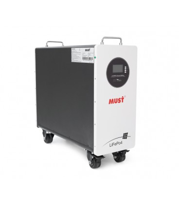Аккумуляторная батарея Must LiFePO4 LP21-48300 51.2V 300Ah 15,36KWh BMS200A@16S, CAN2&RS232&RS485,WI-FI,IP21 6000 cycles 733*260