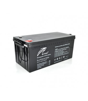 Аккумуляторная батарея Ritar LiFePO4 25,6V 100Ah 2560Wh BMS100(50)A@8S ( 522 х 240 х 219 (224) ), 25,5kg Q1