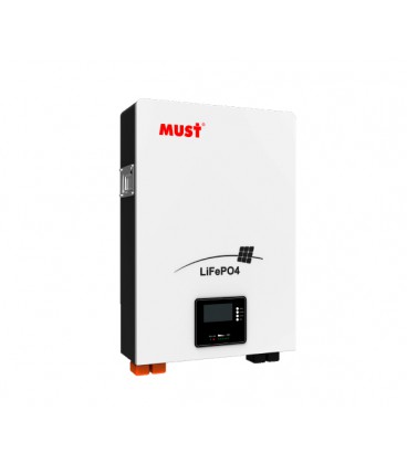 Аккумуляторная батарея Must LiFePO4 25.6V 100Ah ( 450 x 400 x 140 ), 23kg, монтаж на стену