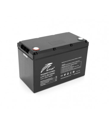 Аккумуляторная батарея Ritar LiFePO4 12,8V 100Ah 1280Wh BMS100@4S ( 328 x 172 x 215 (220), 13,8kg Q1
