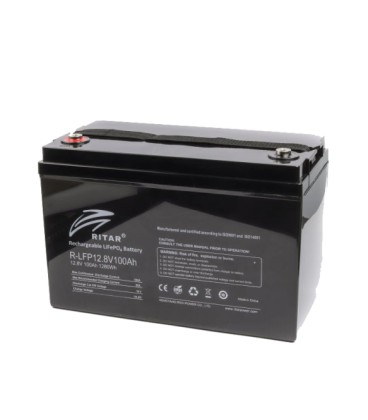 Аккумуляторная батарея с bluetooth Ritar LiFePO4 12,8V 100Ah 1280Wh BMS50A@4S (330 х 172 х 214 мм), 13kg Q1
