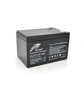 Аккумуляторная батарея Ritar LiFePO4 12,8V 12Ah 153,6Wh BMS6A@4S ( 150 x 98 x 95 (100) ), 1,495kg Q6