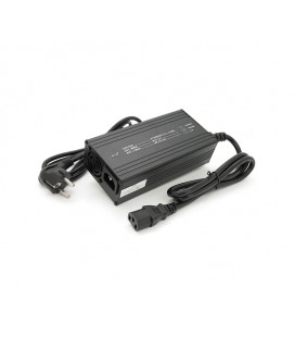 Зарядное устройство аккумуляторов LiFePO4 12V (14.6V), 4S, 10A, штекер Triangle plug (T-tipe/C13/IEC). LED-индикация, 137x90x50m