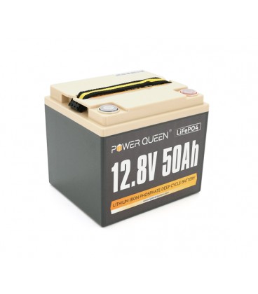 Аккумуляторная батарея LiFePO4 Power Queen 12.8V 50Ah 640Wh, BMS 50A, 198*166*170мм