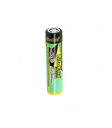 Аккумулятор 18650 Li-Ion LiitoKala LT28A, 2800mAh , 35A, 3.7V (2.5-4.2V), 18.3*65.05mm, LowTemp-40-60℃, Black/Green