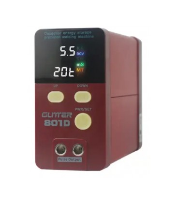 Аппарат точечной сварки конденсаторный GLITTER 801D Ni-Cd, Ni-MH, Li-Ion, лента 0,05-0,35мм, ток 500-2000А, 220V, 16 мм2, t0-20m