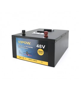 Аккумуляторная батарея Vipow LiFePO4 51,2V 100Ah со встроенной ВМS платой 80A (450*442*177), 40kg