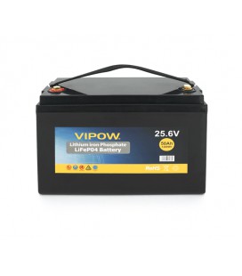 Аккумуляторная батарея Vipow LiFePO4 25,6V 50Ah со встроенной ВМS платой 40A (330*175*220), 10,3kg