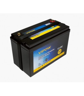 Аккумуляторная батарея Vipow LiFePO4 12,8V 100Ah(330x173x216), 14kg со встроенной ВМS платой 80A