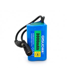Аккумуляторная батарея литиевая QiSuo 12V 3A с элементами Li-ion 18650, DC5.5x2.1, (37x37x67mm)