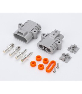 Силовой разъем питания 'Anderson' 50А 600V, 2P, IP65, ПВХ/медь,папа/мама, серый