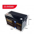 Литий-железо-фосфатный аккумулятор GEAR LiFePO4 25.6V 50AH (BMS-50A/50A), (328x230x172), 10.5kg до 6000 циклов, Q1