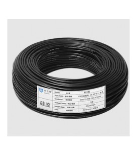 Кабель силиконовый луженный AWG 26 American Standard 26AWG/0,15квМ/600В, 400 метров, негорючий, термостойкий, Black, цена за мет