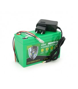 Аккумуляторная батарея литиевая QiSuo 12 V 12A с элементами Li-ion 18650 (150X65X94) вес 964 грамм + зарядное устройство 12,6V 1