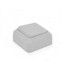 Выключатель одинарный наружного монтажа O0021, White, Q20