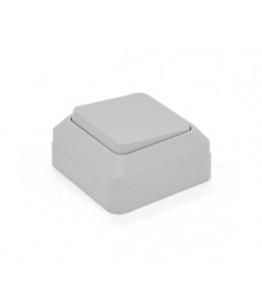 Выключатель одинарный наружного монтажа O0021, White, Q20