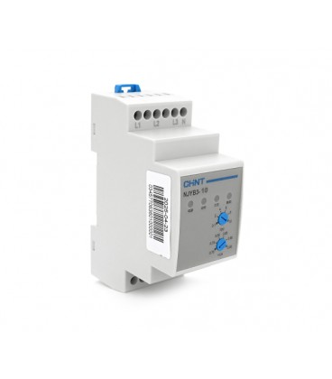 Реле контроля фаз CHINT NJYB3-10 AC220V, 1-2F4P, Защита U- (0,7~0,95) *Us, Задержка 0,1~10с, Защита обрыва фаз, Ue240/415V, Ie0.