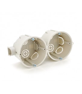 Подрозетник / Коробка стыковочная, бетон Ø68х45мм (с болтами) серый Q100