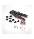 Инструмент обжимной Cinlin для обжимки клемм + насадки 06 -0.5-6mm2, 02С -0.5-2.5mm2, 06WF -0.25-16mm2, 48B -0.5-2.5mm2, Black-r