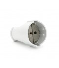 Штепсельное гнездо с заземлением, 16A 250V A102, White, Q15