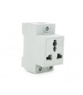 Модульная розетка Chenf Universal 3-pin на DIN-рейку, 250V/10-16A, Box