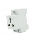 Модульная розетка Chenf Universal 3-pin на DIN-рейку, 250V/10-16A, Box