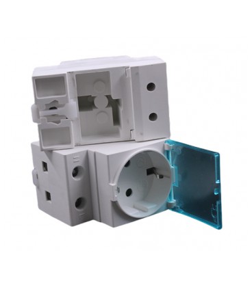 Модульная розетка PT-316С на DIN-рейку, 250V/10-16A, c крышкой и заглушкой, 45*78.5*63mm