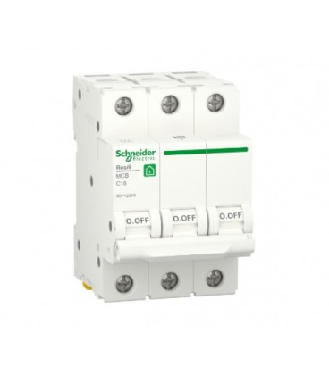 Автоматический выключатель переменного тока Schneider RESI9 16А, 3P, кривая С, 6кА