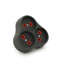 Розетка тройник без заземлением AK303B, Black, Q12