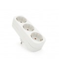 Розетка тройник с заземлением A303, White, Q10