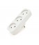 Розетка тройник без заземлениея A303, White, 2Р, 10А