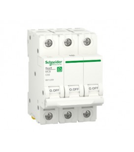 Автоматический выключатель переменного тока Schneider RESI9 50А, 3P, кривая С, 6кА
