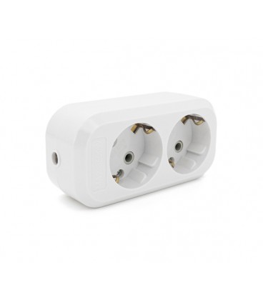 Колодка для удлинителя 2 гнезда с заземлением 16A 250V Q125