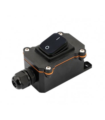 Выключатель наружного монтажа, черная кнопка, IP65, AC:110-250V, 20A, Black
