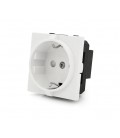 Розетка врезная с заземлением E-08, Input: AC 100-250V 16A, White