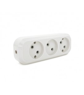 Блок розеток для удлинителя 250V MERLION MBR-3W, 3 гнезда без заземления Q115