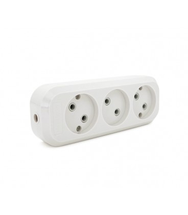 Блок розеток для удлинителя 250V MERLION MBR-3W, 3 гнезда без заземления Q115