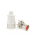 Вилка с заземлением, 16A 250V, A101, White, Q24