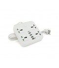 Сетевой фильтр ТВ-Т90, 4 розетки + 3 USB, 2 м, сечение 3х0,75мм, 3000W, White, Box