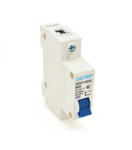 Автоматический выключатель постоянного тока CHCYZO DZ47-63DC-B50, 1P, 50A, 12-125V