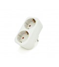 Розетка двойник с заземлением A202, White, 2Р+РЕ, 16А