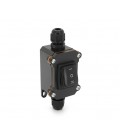 Переключатель наружного монтажа, трехпозиционный, черная кнопка, двухсторонний вывод, IP65, AC:110-250V, 20A, Black