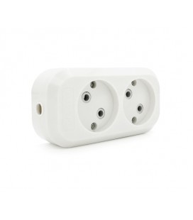 Блок розеток для удлинителя 220V MERLION MBR-2W, 2 гнезда без заземления Q160