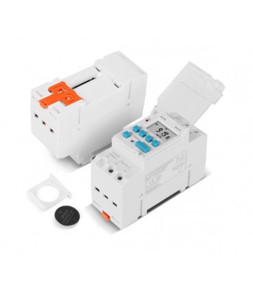 Таймер недельный Sinotimer TM919H программируемый, ЖК екран, 16А, 85-265Vac, 35x65x87mm