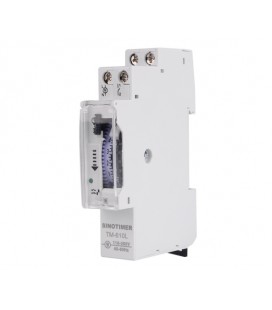 Электромеханическое реле времени Sinotimer TM610L, 24 часа, LED индикация, на DIN-рейку 1P, 16А, 110-250V